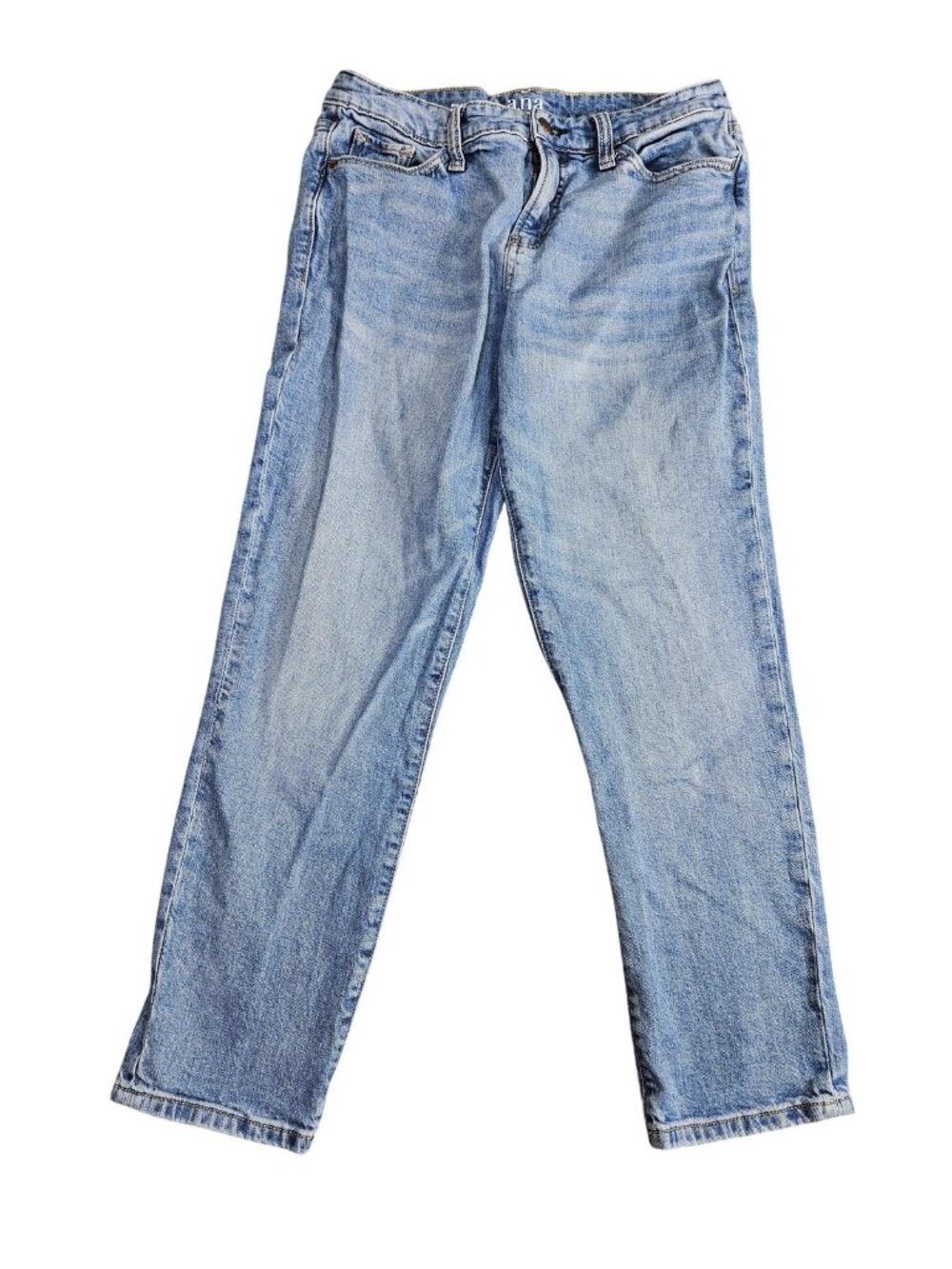 A.n.a Mid Rise Boyfriend Jeans Womens 4 Blue Light Wash Relaxed Stretch Denim